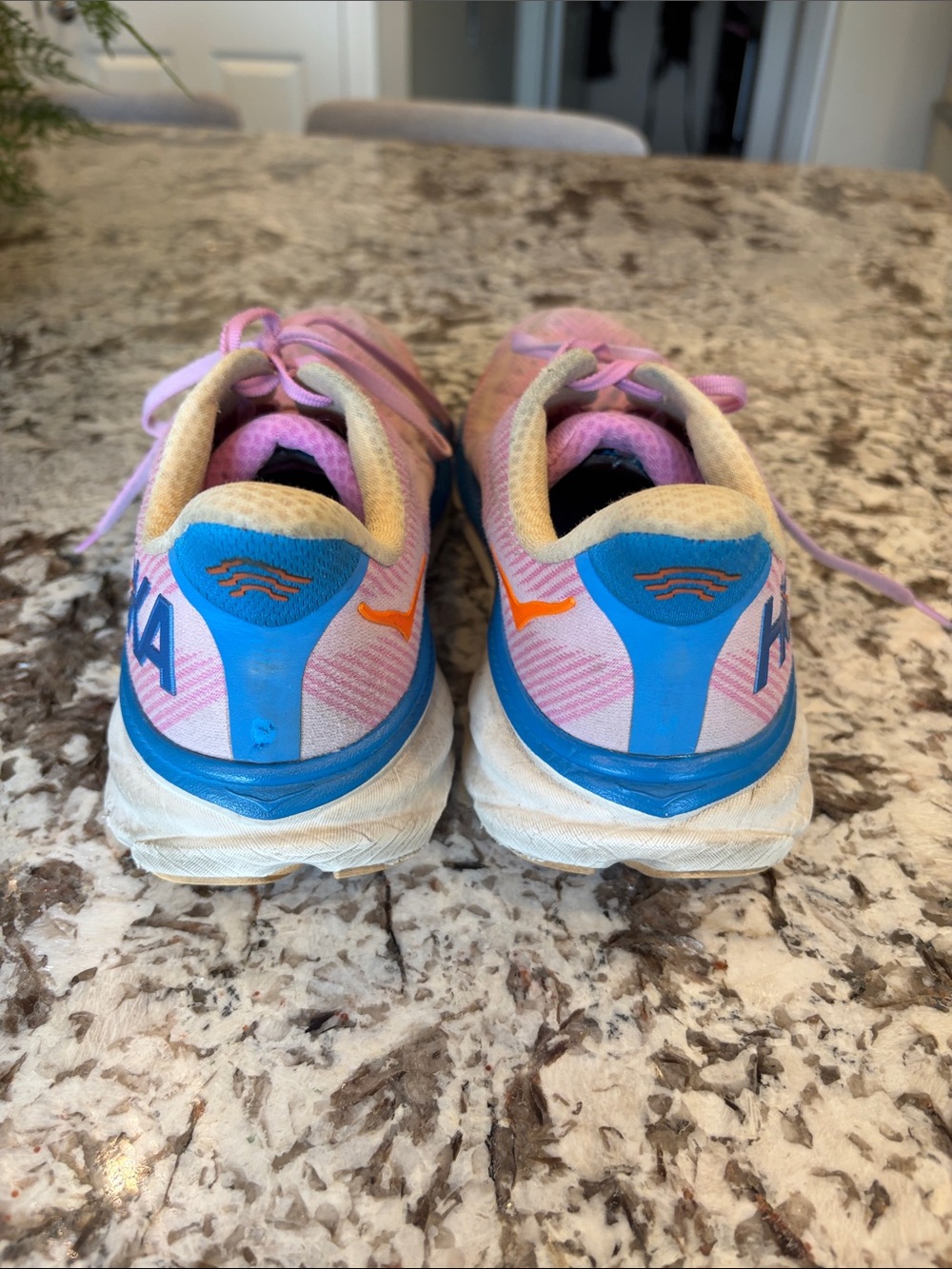 Hoka Women's Pink Running Shoes with Blue Accents size 10 - Picture 3 of 8